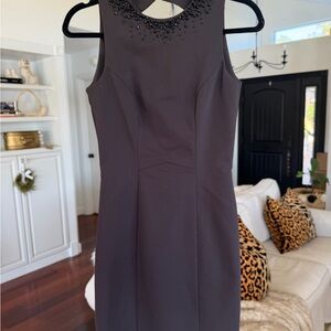 H&M Black Embellished Midi Dress